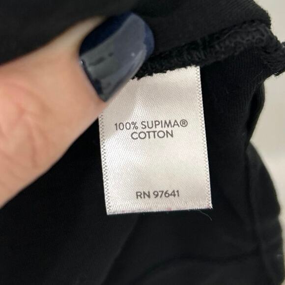 J Jill Black Simply Supima Cotton Split Hem Tunic Top 4XL Casual Relaxed - Picture 9 of 12